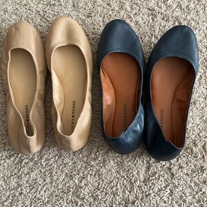 Lucky emmi ballat flats 2 pairs in great condition size 8.5